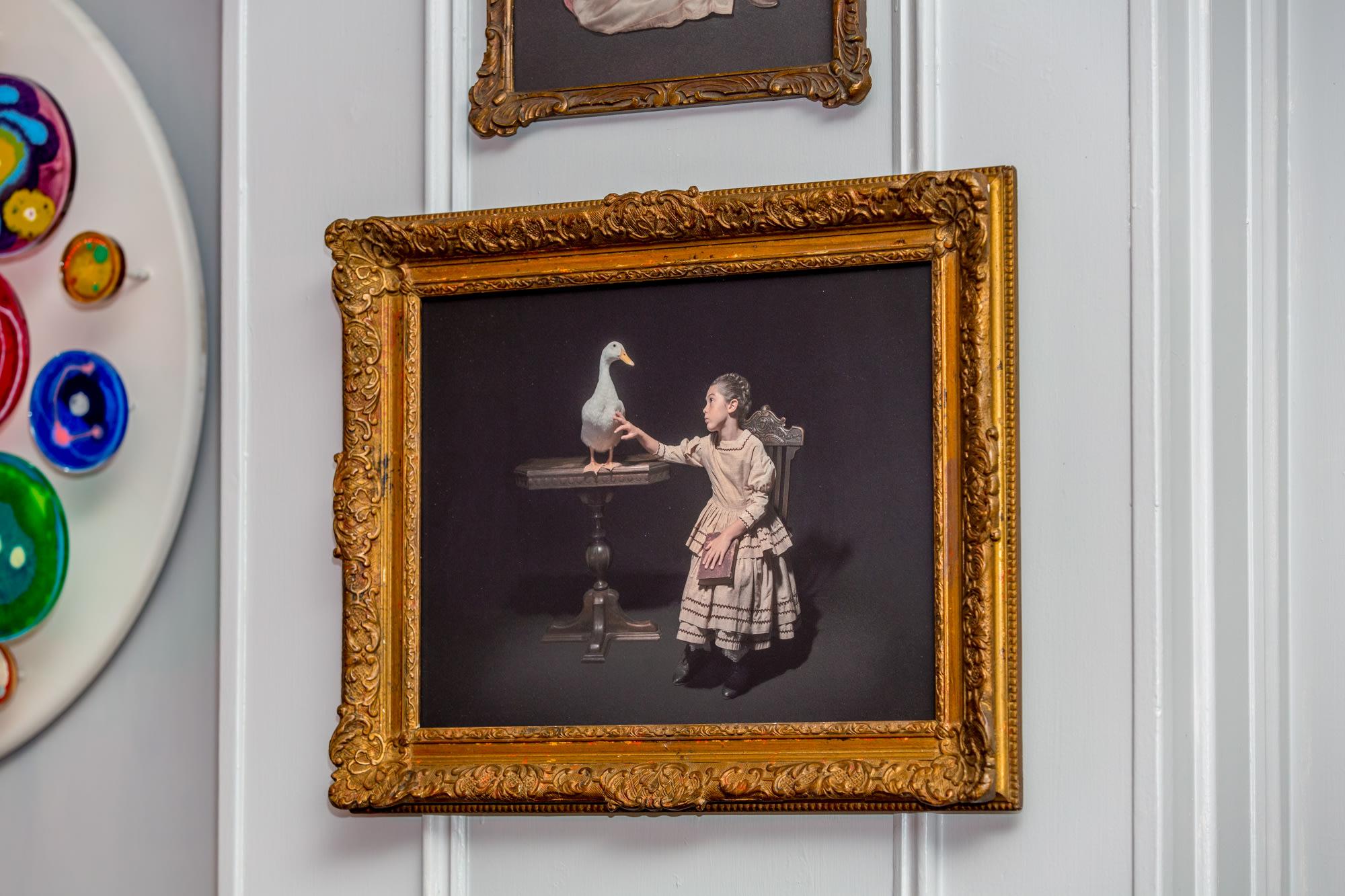 Tami Bahat Portrait Photograph - Old Master Influenced Photography - The Waterfowl, Framed Archival Pigment