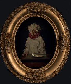 The Fishmonger - Girl with a Plate of Fish, Dark, Moody Photography with Figure