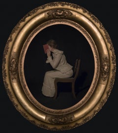 The Intellectual - Photography of a Girl Reading a book in a Dress, Moody, Dark