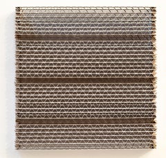 Tamiko Kawata, CBS-1, minimalist cardboard, acrylic, and wood sculpture, 2018