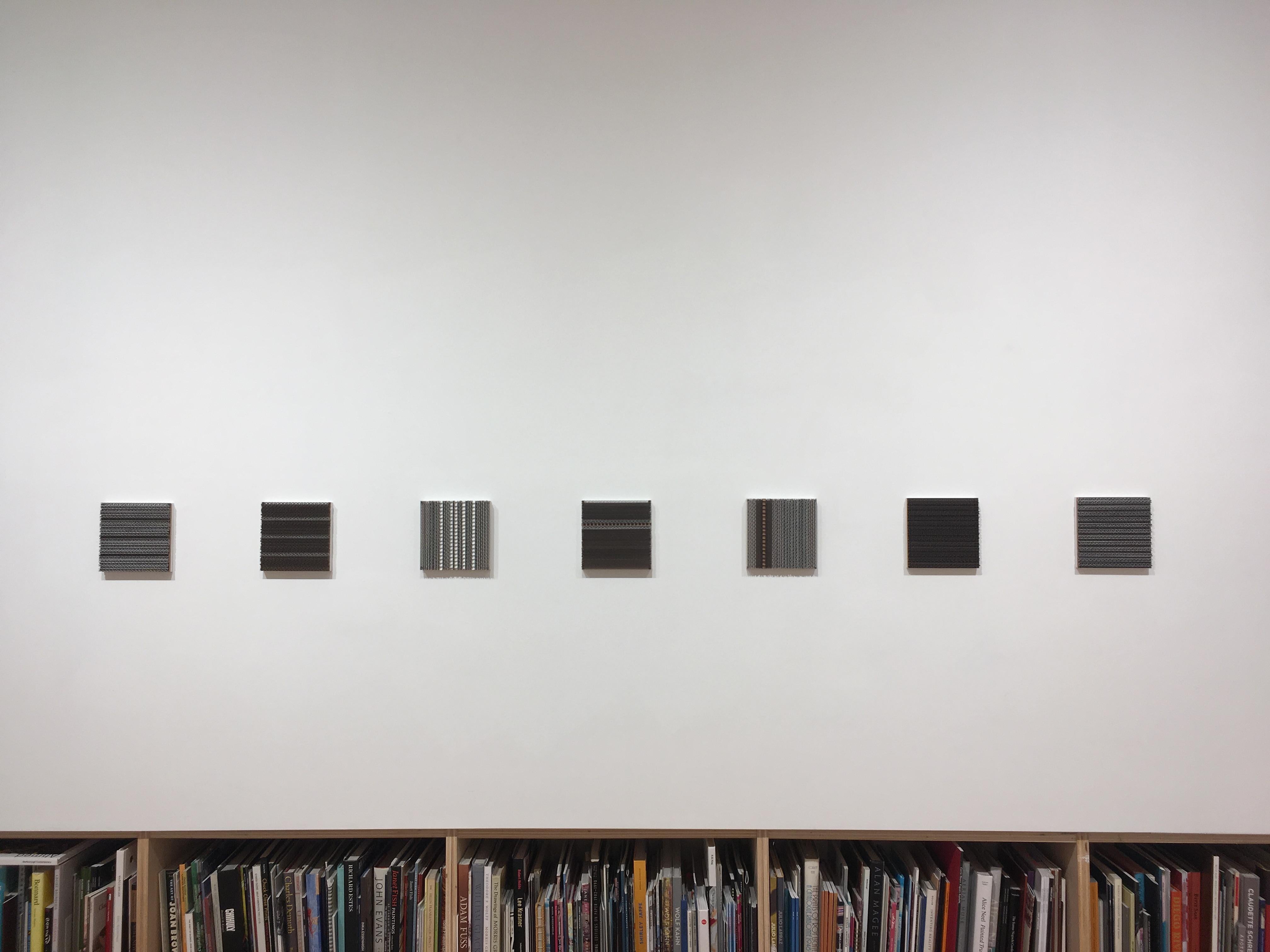 Tamiko Kawata, CBS-5, minimalist cardboard, acrylic, and wood sculpture, 2018 1