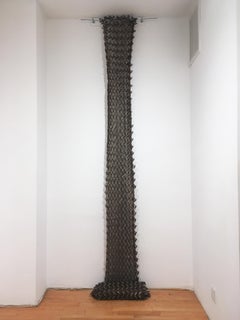 Tamiko Kawata, Installation piece, safety pins sculpture, 2018