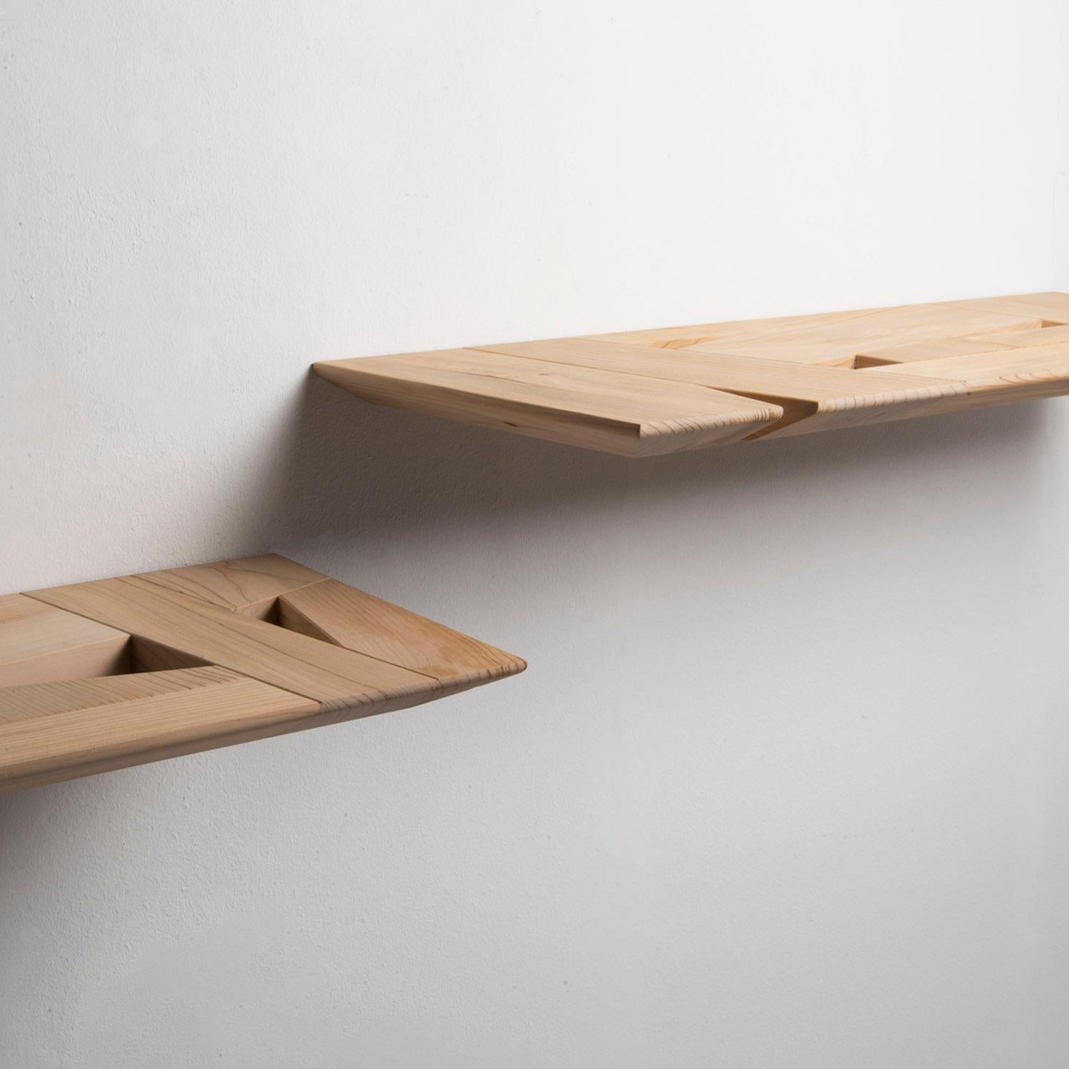 Paar Konsolen „ Tamiso“ von Marco Zanuso Jr für Fragile Edizioni, 2015 in Zedernholz im Zustand „Neu“ im Angebot in Milano, Lombardia
