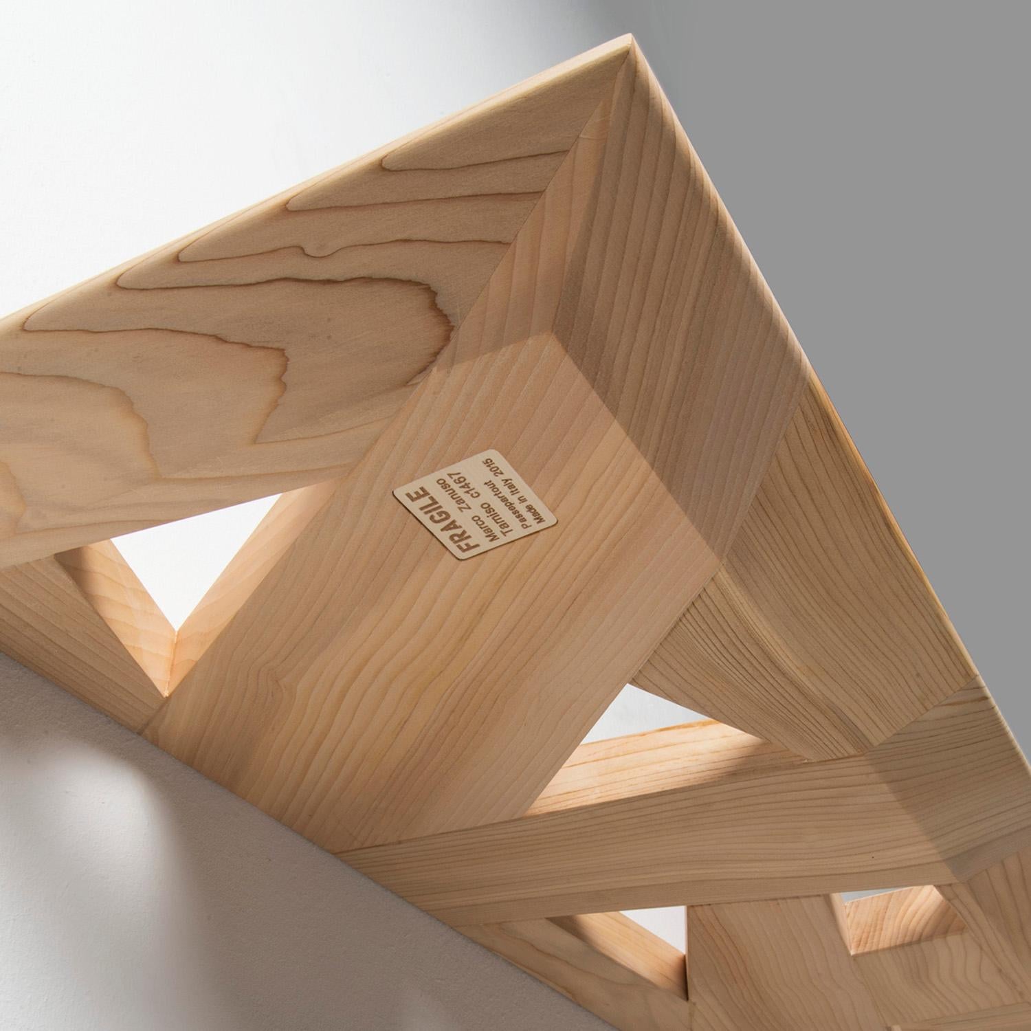 Paar Konsolen „ Tamiso“ von Marco Zanuso Jr für Fragile Edizioni, 2015 in Zedernholz im Angebot 2
