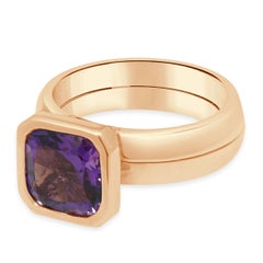 Tammy Kohl 14 Karat Rose Gold Crown Amethyst Ring