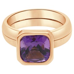 Tammy Kohl 14 Karat Rose Gold Crown Amethyst Ring
