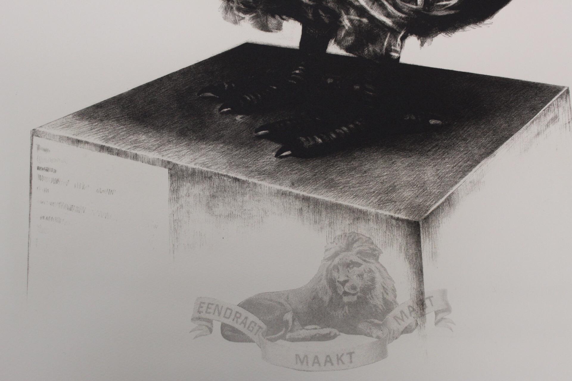 Tammy Mackay, verschwunden, Dodo-Kunst, zeitgenössischer Druck, erschwingliche Kunst, monochrome Kunst im Angebot 5