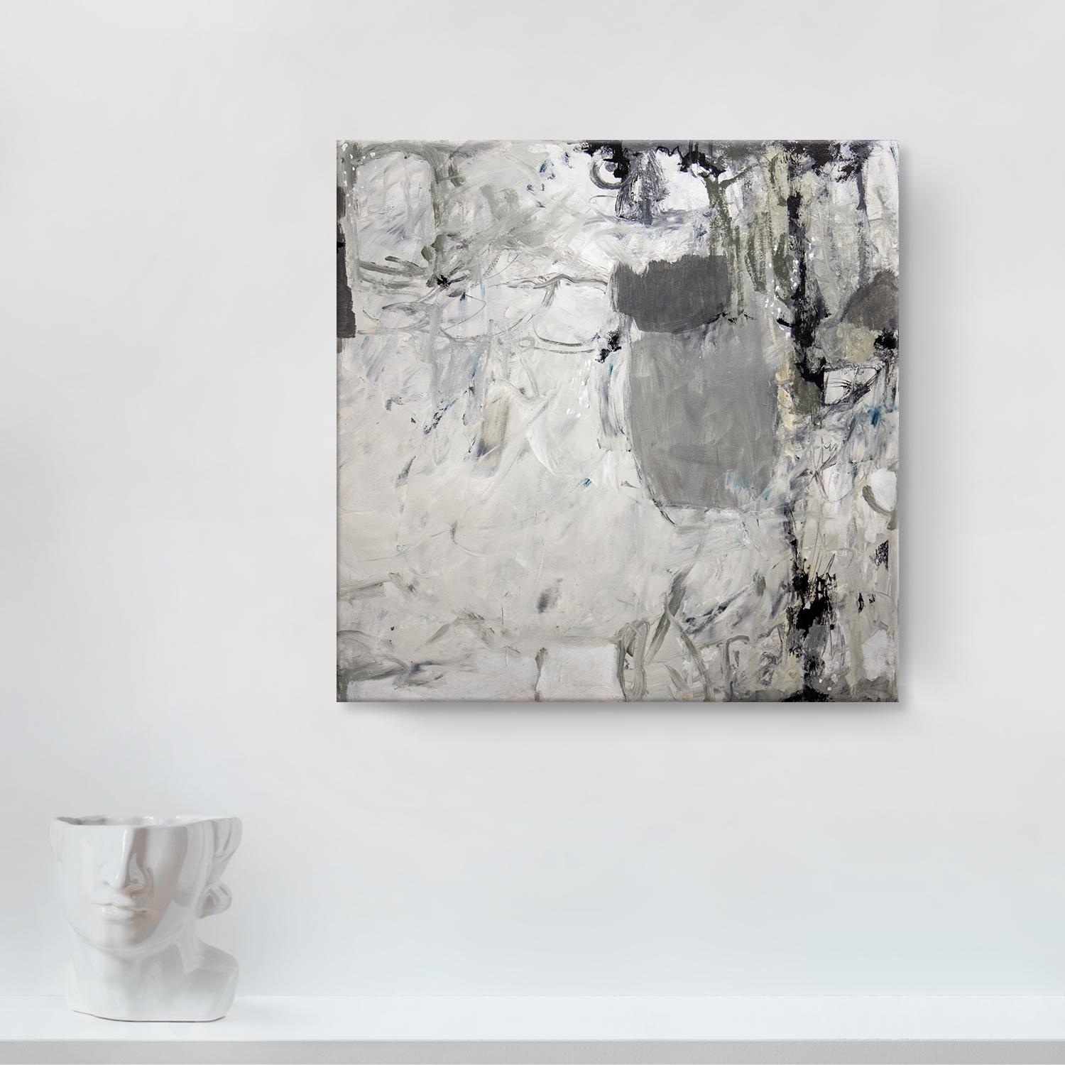 ‘Essentially Neutral' Wrapped Canvas Original Painting features a neutral abstract aesthetic in tones of gray. Inspired by nature and Bible verse Samuel 1:11, Tammy Keller's positivity and light radiates through her artwork. Multifaceted and