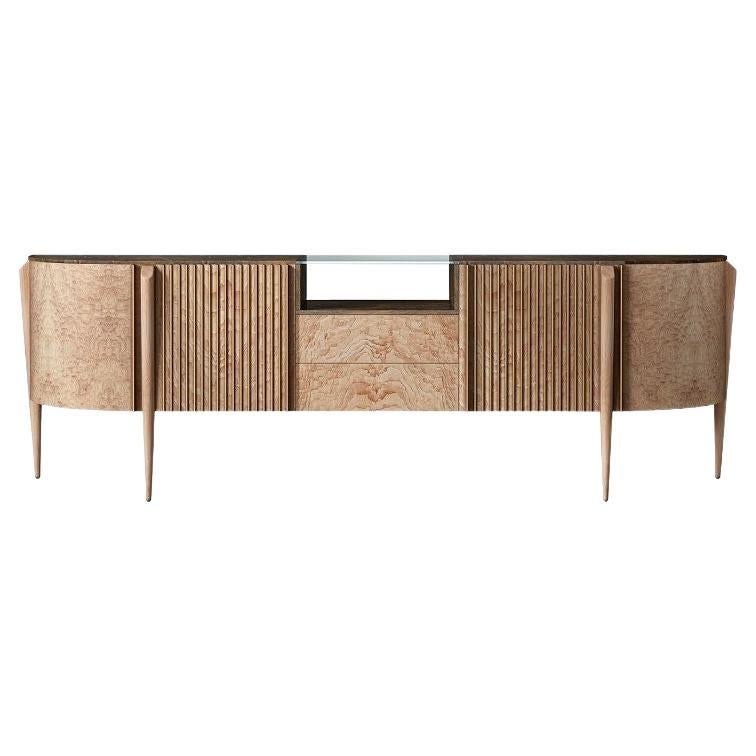 Tamo Wood and Terra di Siena Marble Sideboard For Sale