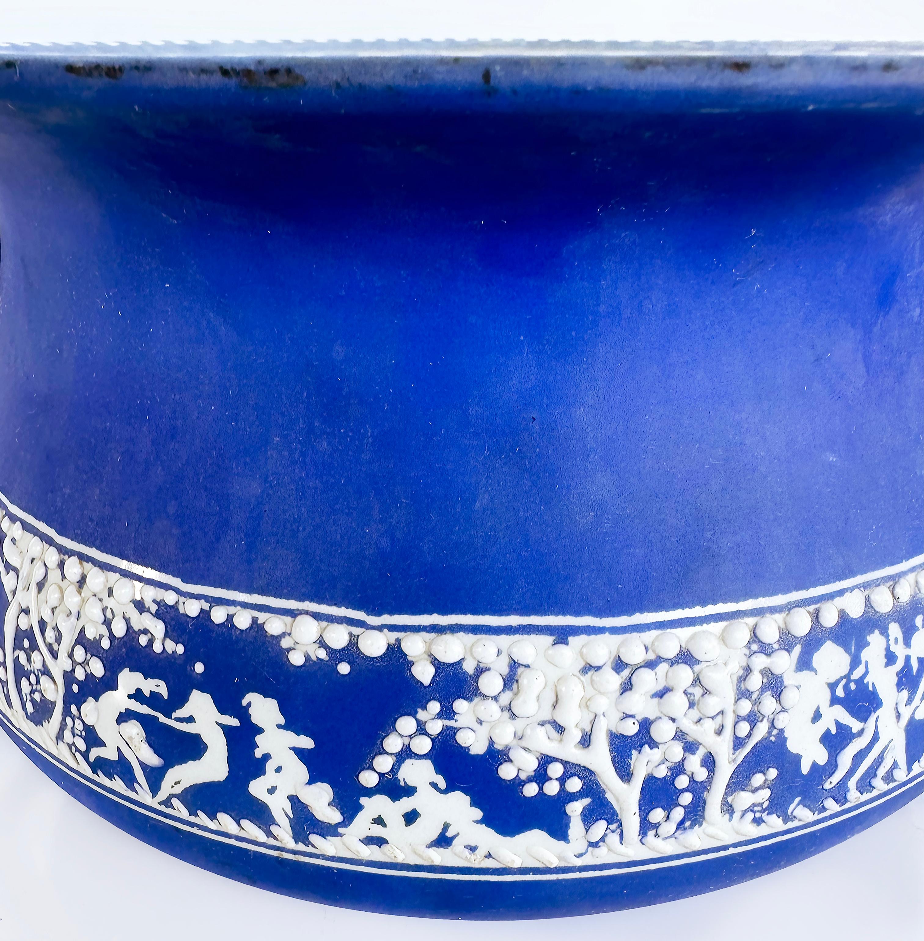 Ensemble de pichets en jaspe « Tams » de John Tams Ltd, Angleterre, bleu et blanc en vente 11