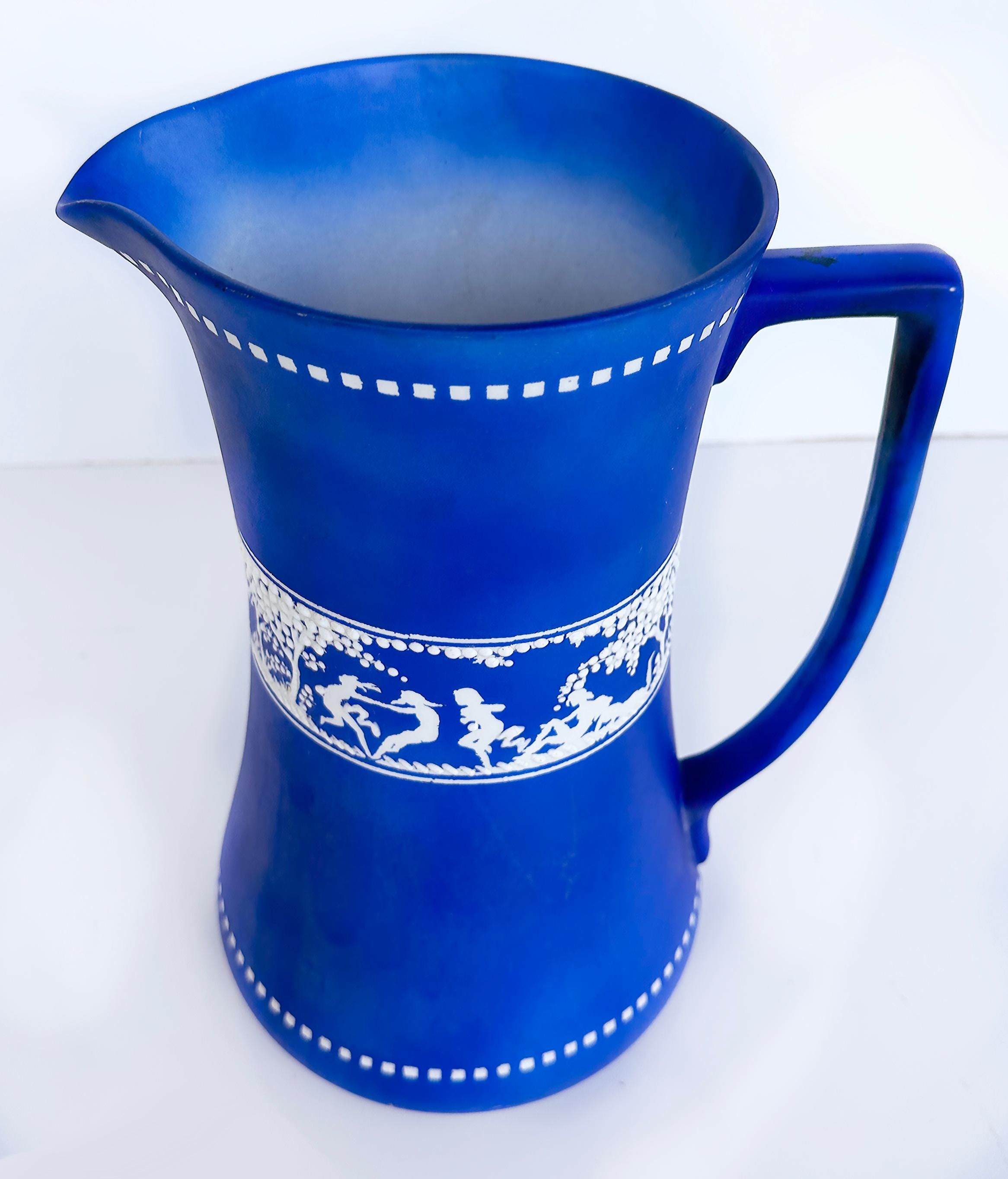Porcelaine Ensemble de pichets en jaspe « Tams » de John Tams Ltd, Angleterre, bleu et blanc en vente