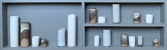 3 argille VII, Ceramica su pietra, Moderno, Ceramica con cornice