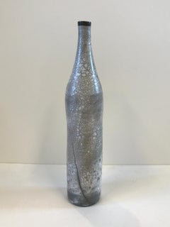 Raku-Keramik zum Verkauf Naked Raku-Keramik, große graue Vase- Keramik, Skulptur-Kunst