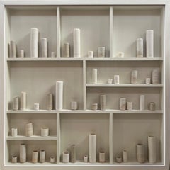 St James' Neutral Frame, Sculpture, Stone, Contemporary Art pots unusual art