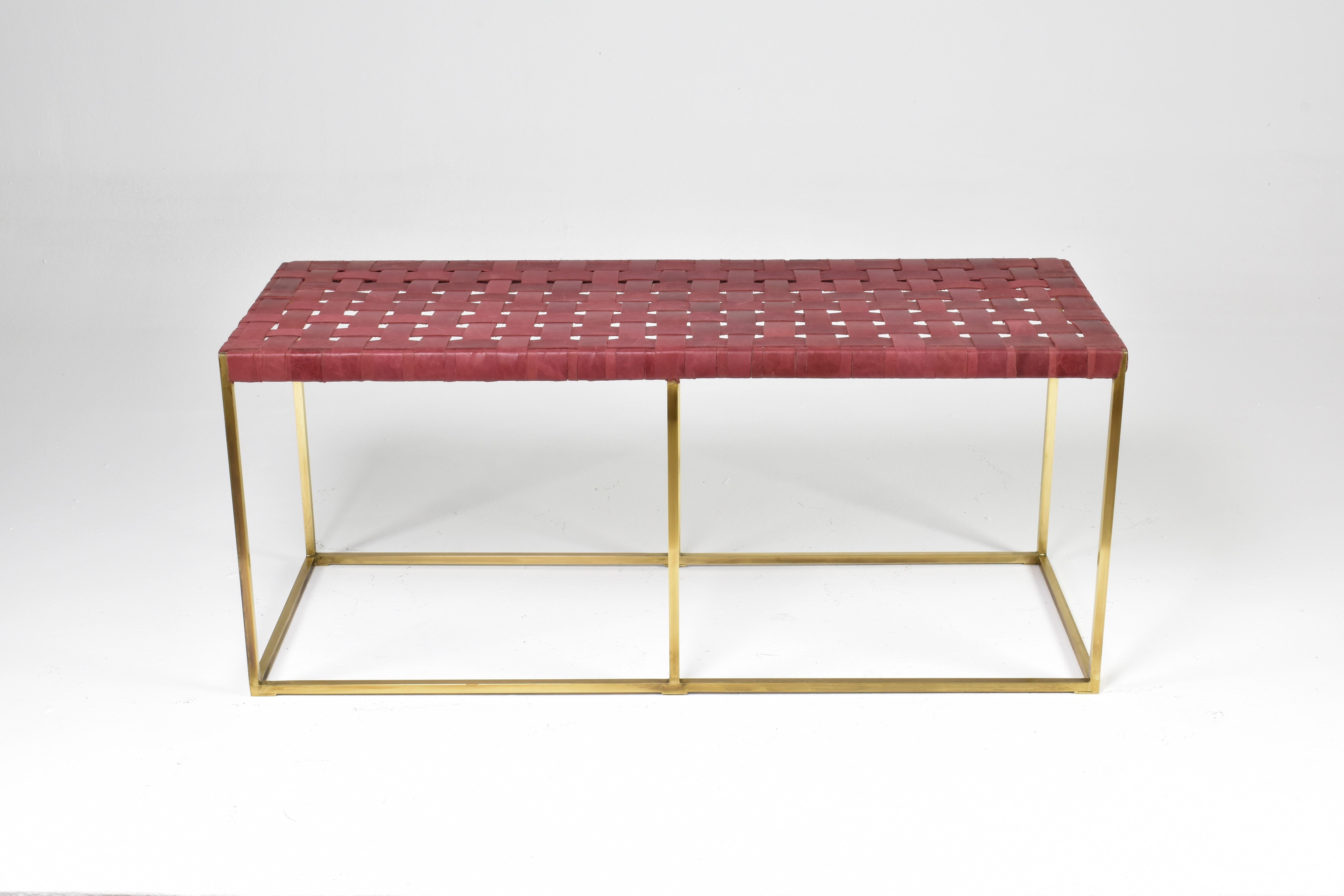 Handcrafted in Morocco, the TAMT series pays homage to the art of weaving — a practice shared across cultures, reinterpreted here with Amazigh roots.

Each piece combines a graphic brass frame with a handwoven leather seat, created using strips of