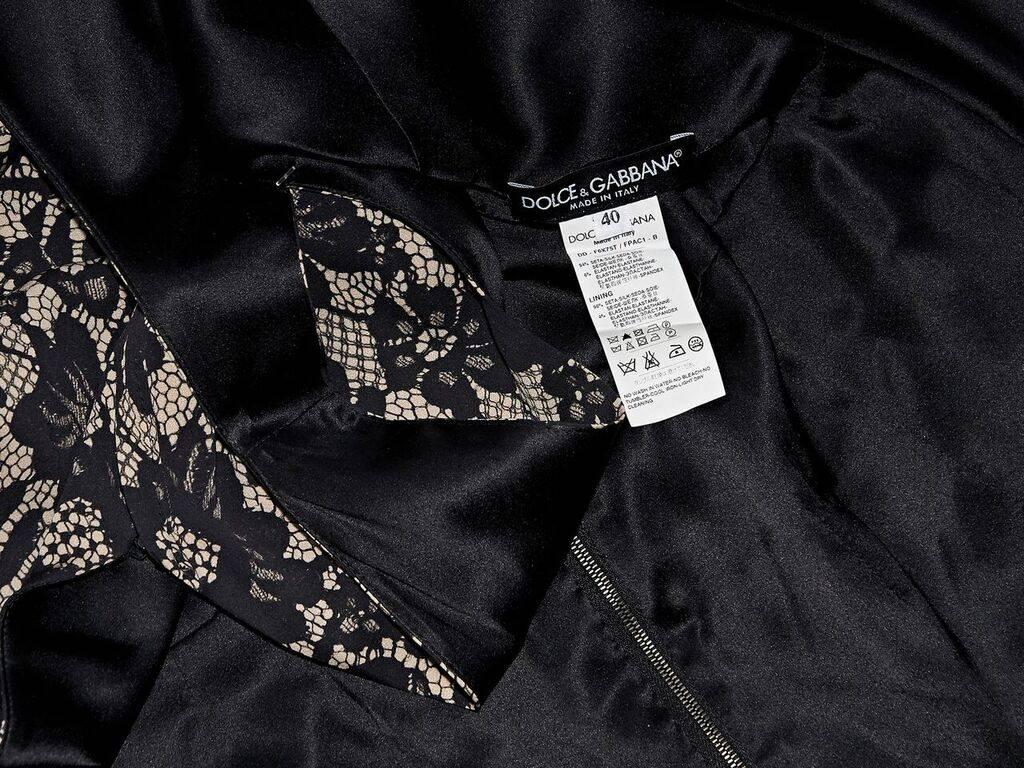 Women's Dolce & Gabbana Tan and Black Lace Sheath Dress