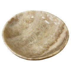 Tan And Cream Onyx Bowl, Indonesia, Contemporary