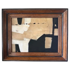Tan, Black And White Painting By Artist Patrick Phillips, U.S.A. (peinture en noir et blanc de l'artiste Patrick Phillips)