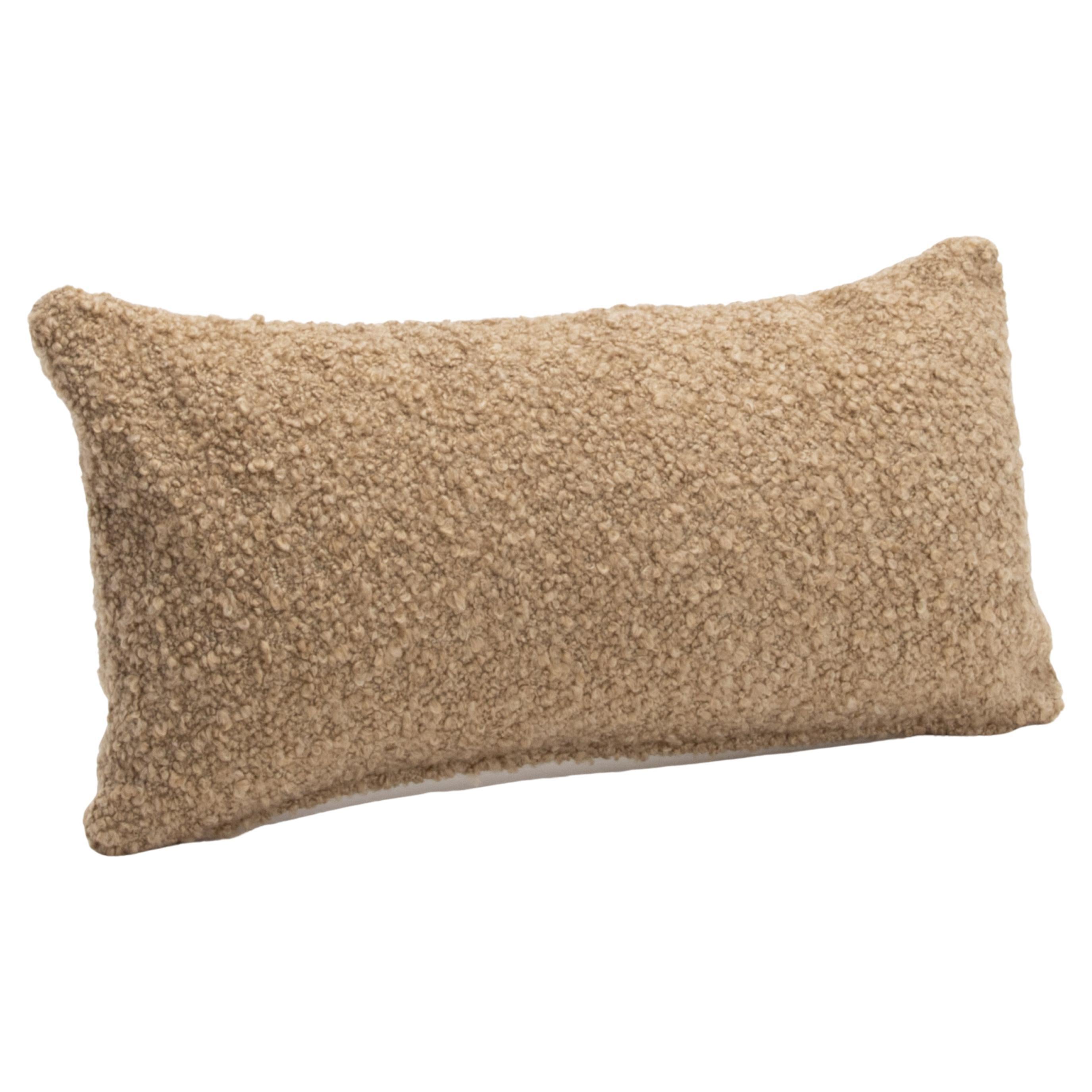Tan Boucle Kidney Pillow By MOGUL