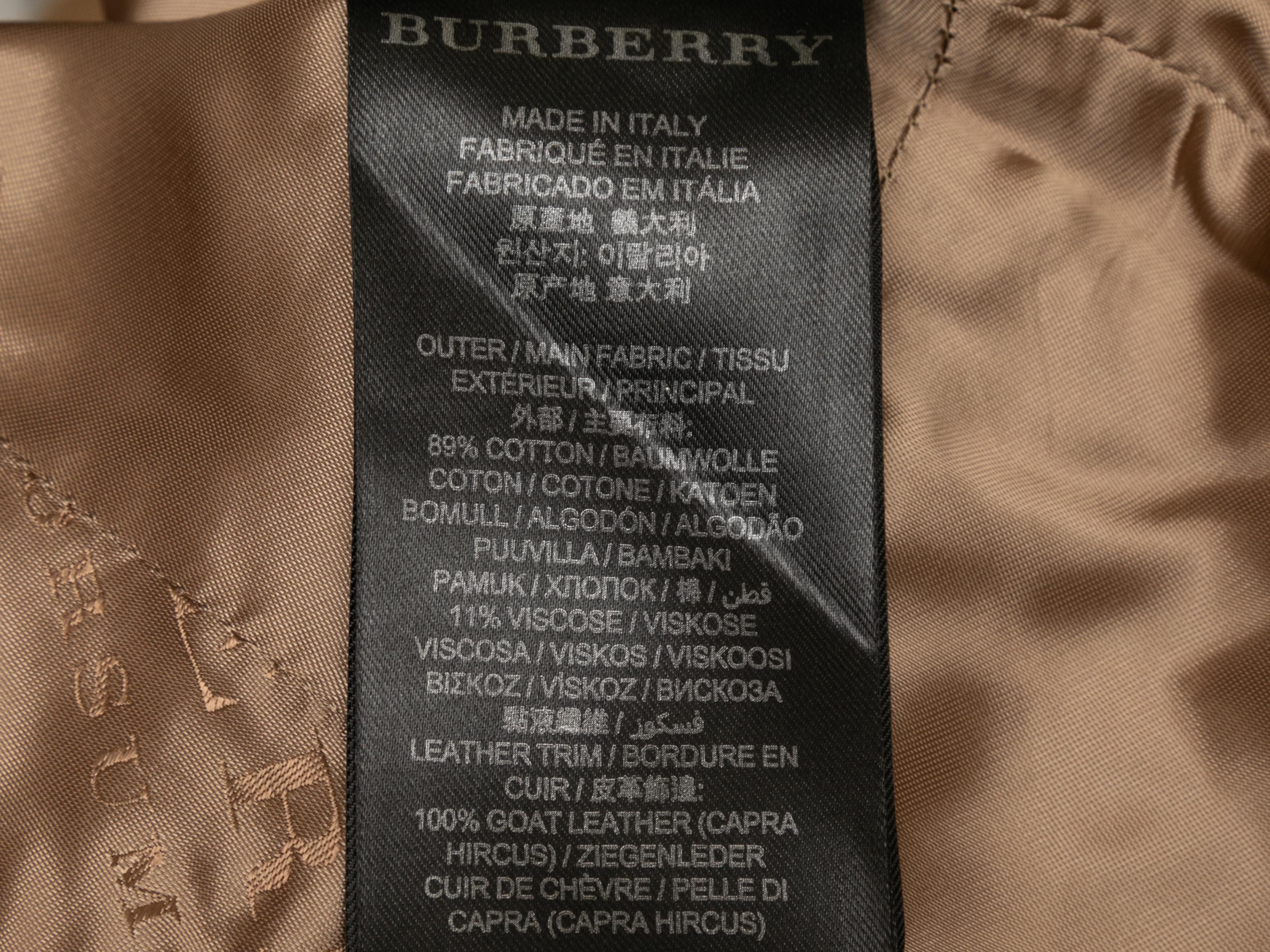 Tan Burberry Prorsum Belted Trench Coat Size EU 34 In Good Condition For Sale In New York, NY
