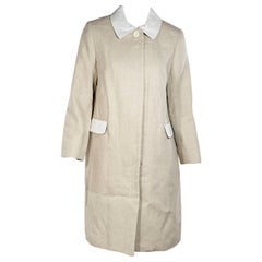 Tan Carven Linen Coat