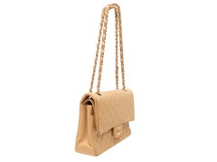 Tan Chanel 2002 Small Double Flap Bag