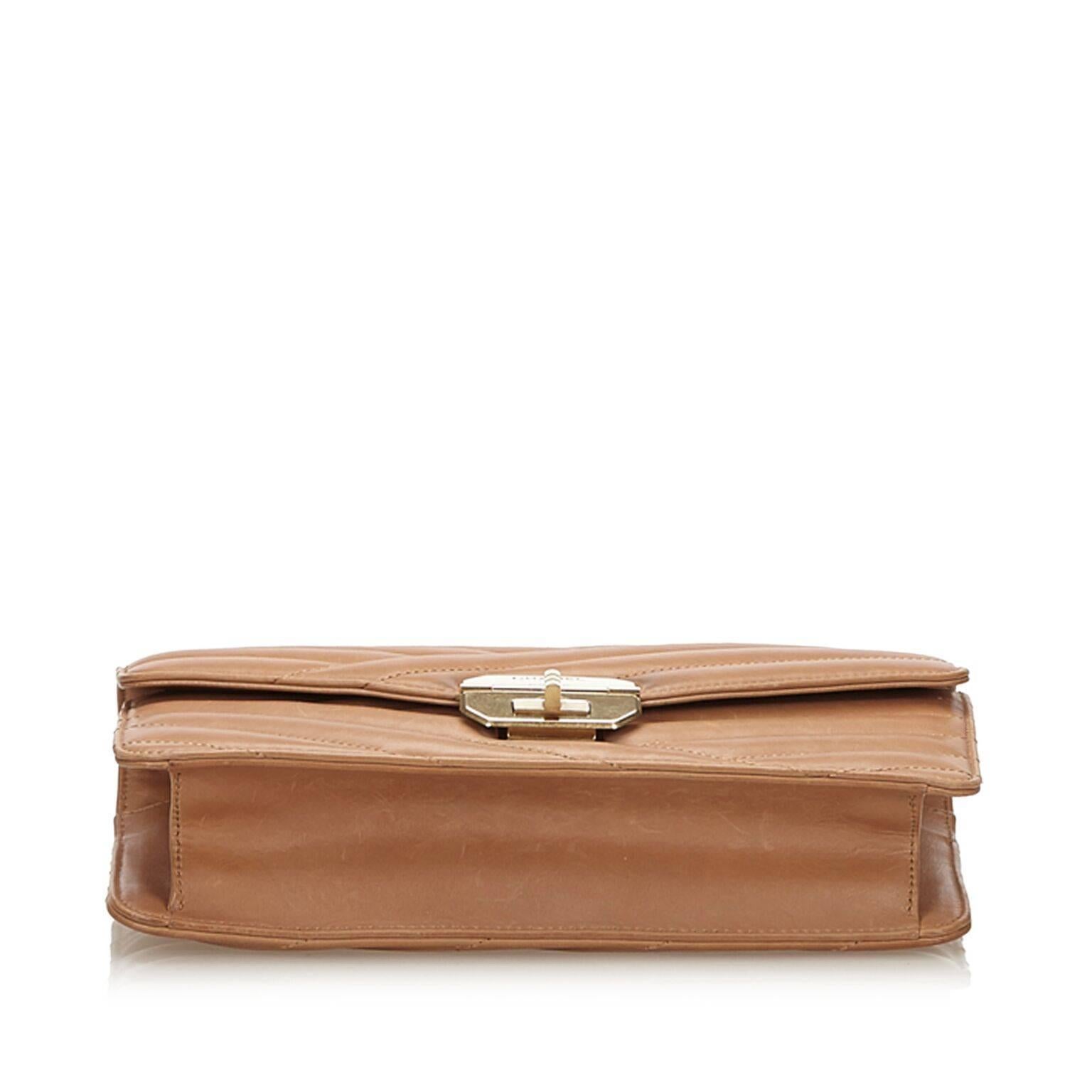 Brown Tan Chanel Medium Gabrielle Flap Bag
