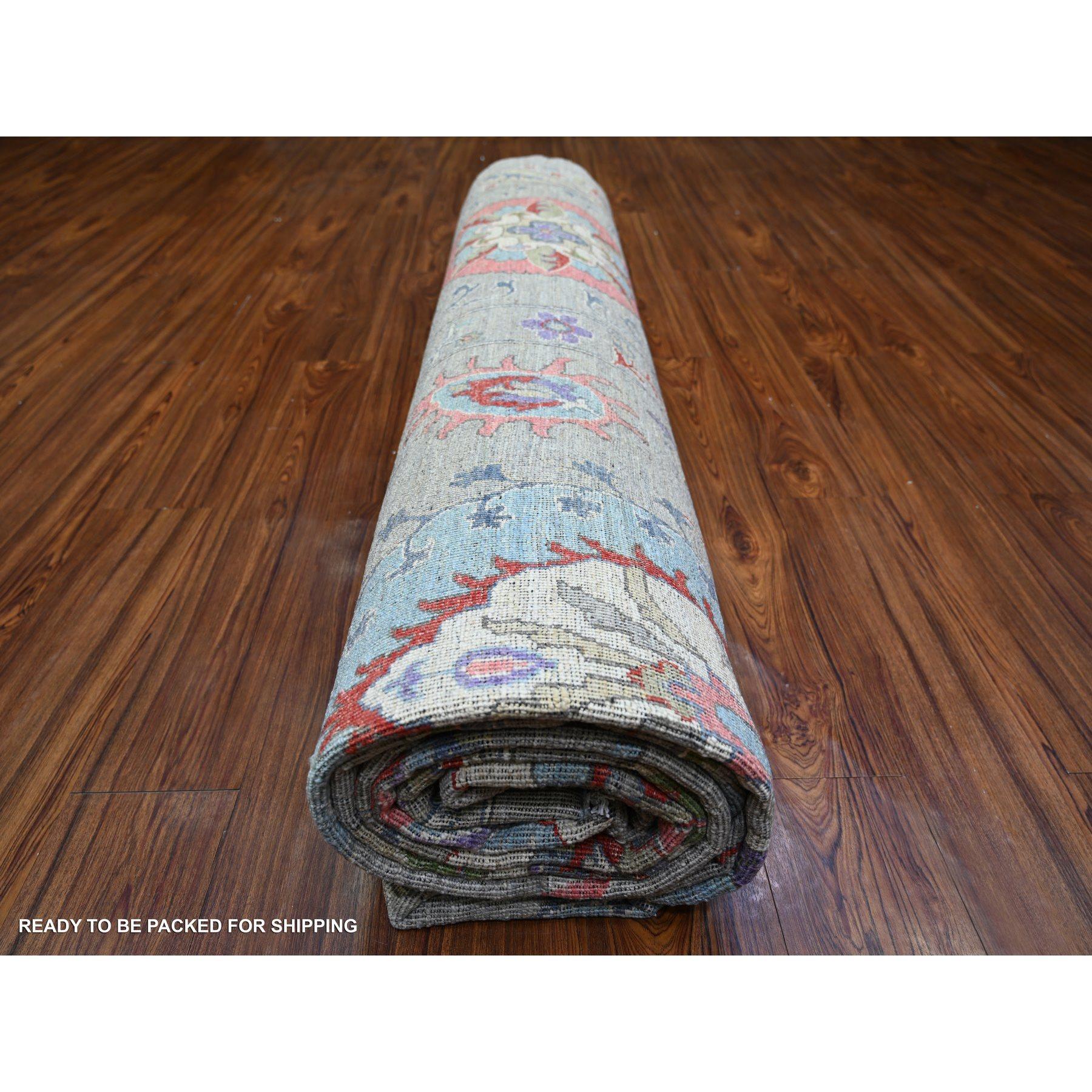 Tan Color Finer Peshawar 100% Wolle Handgeknüpfter orientalischer Teppich 10'1