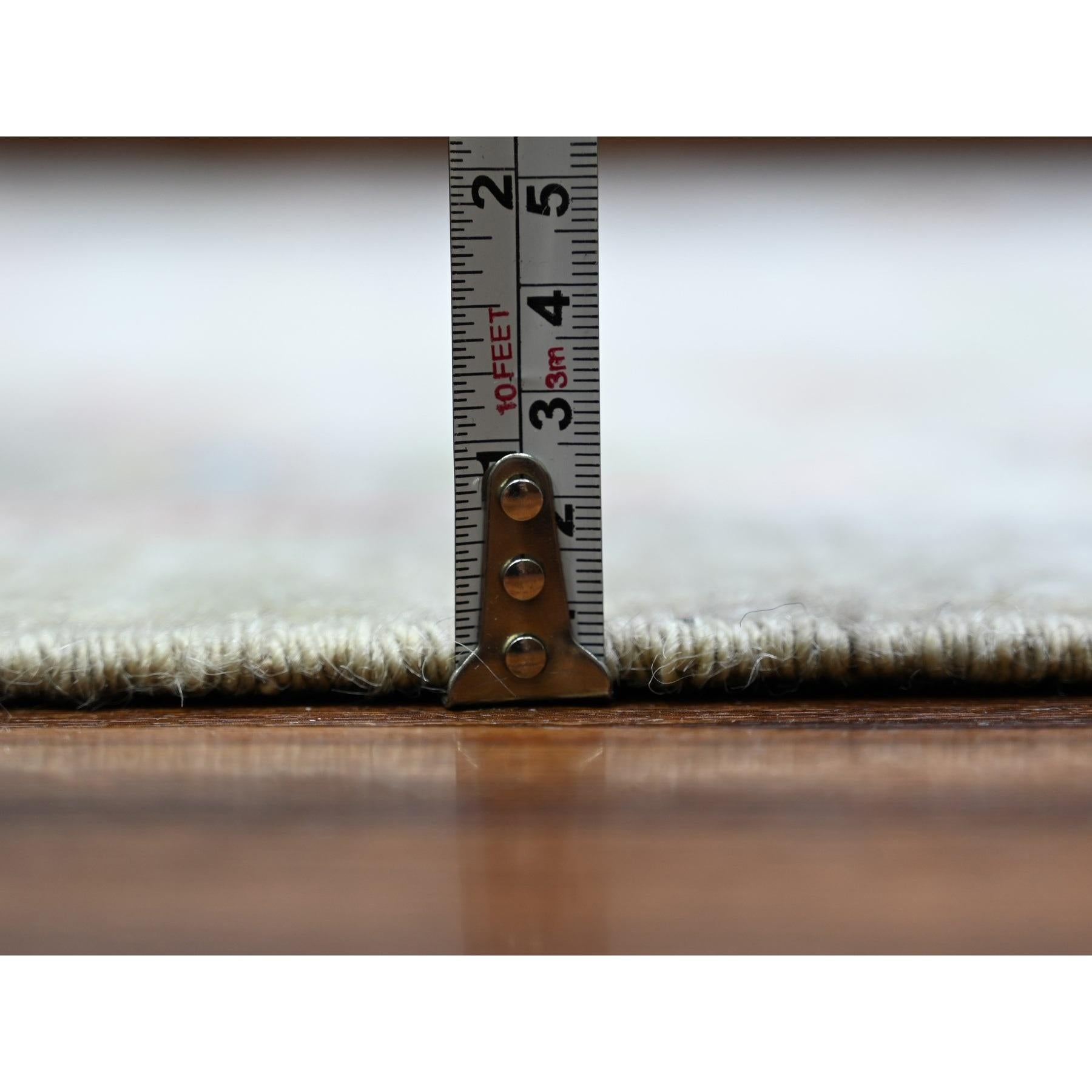 Tan Color Finer Peshawar 100% Wolle Handgeknüpfter orientalischer Teppich 10'1