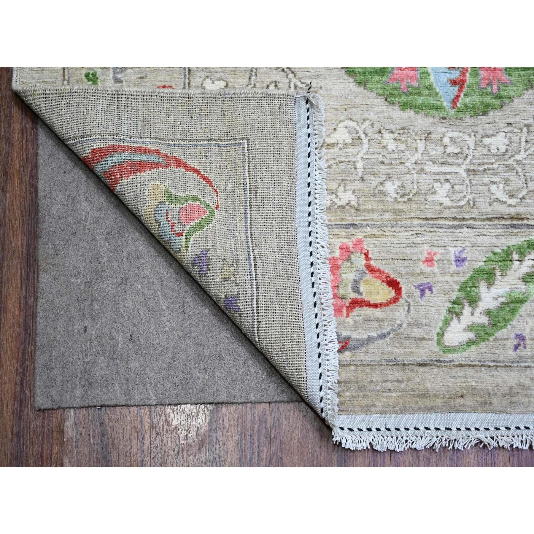 Tan Color Finer Peshawar 100% Wolle Handgeknüpfter orientalischer Teppich 10'1