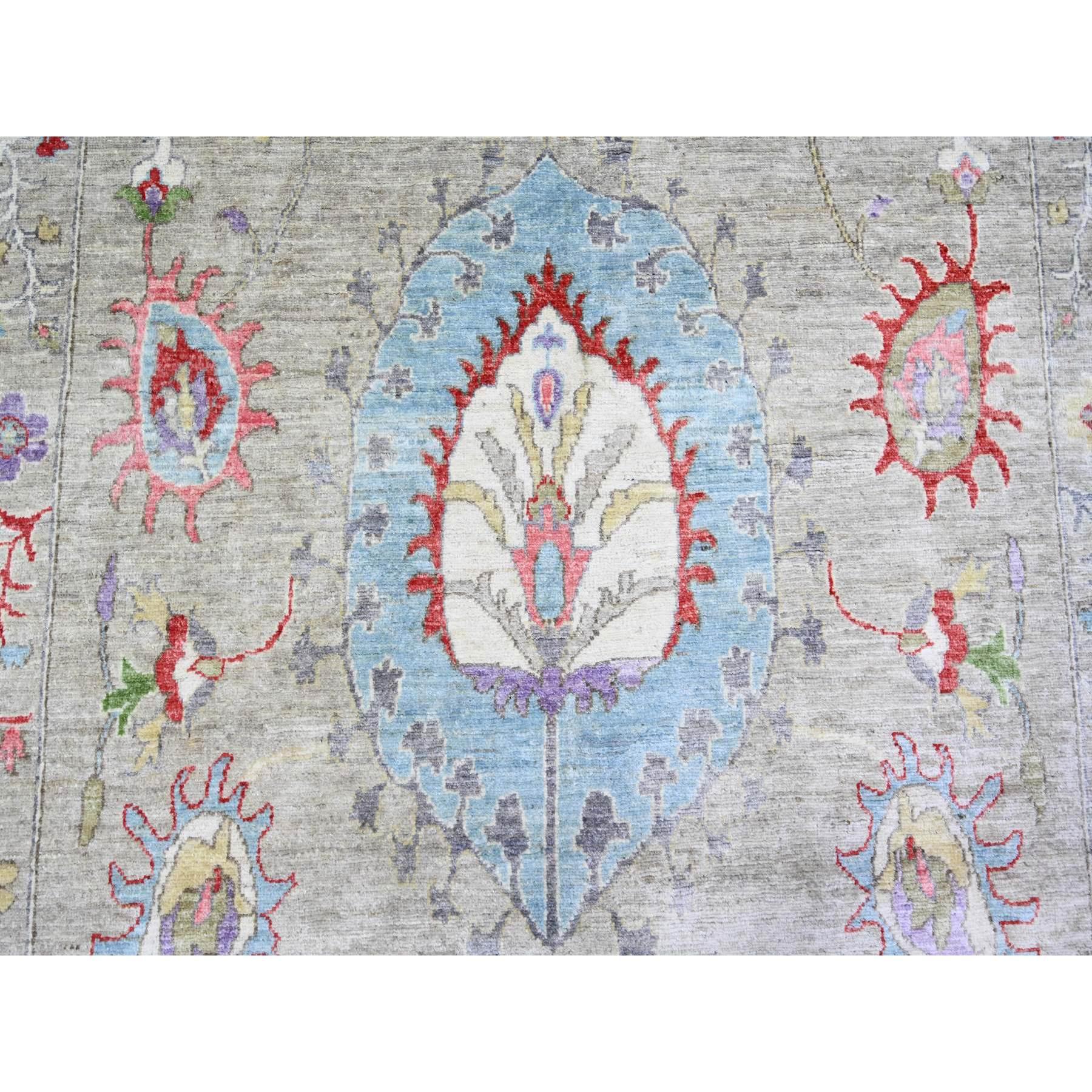 Tan Color Finer Peshawar 100% Wolle Handgeknüpfter orientalischer Teppich 10'1