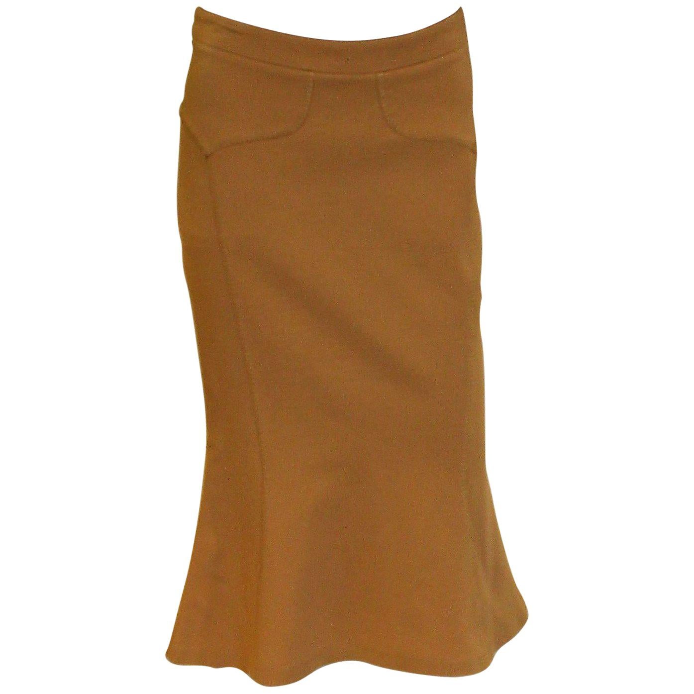 Tan Coloured Skirt by Versace