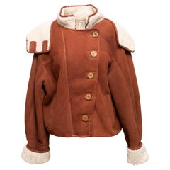 Giacca con cappuccio in shearling Tan & Cream Ulla Johnson