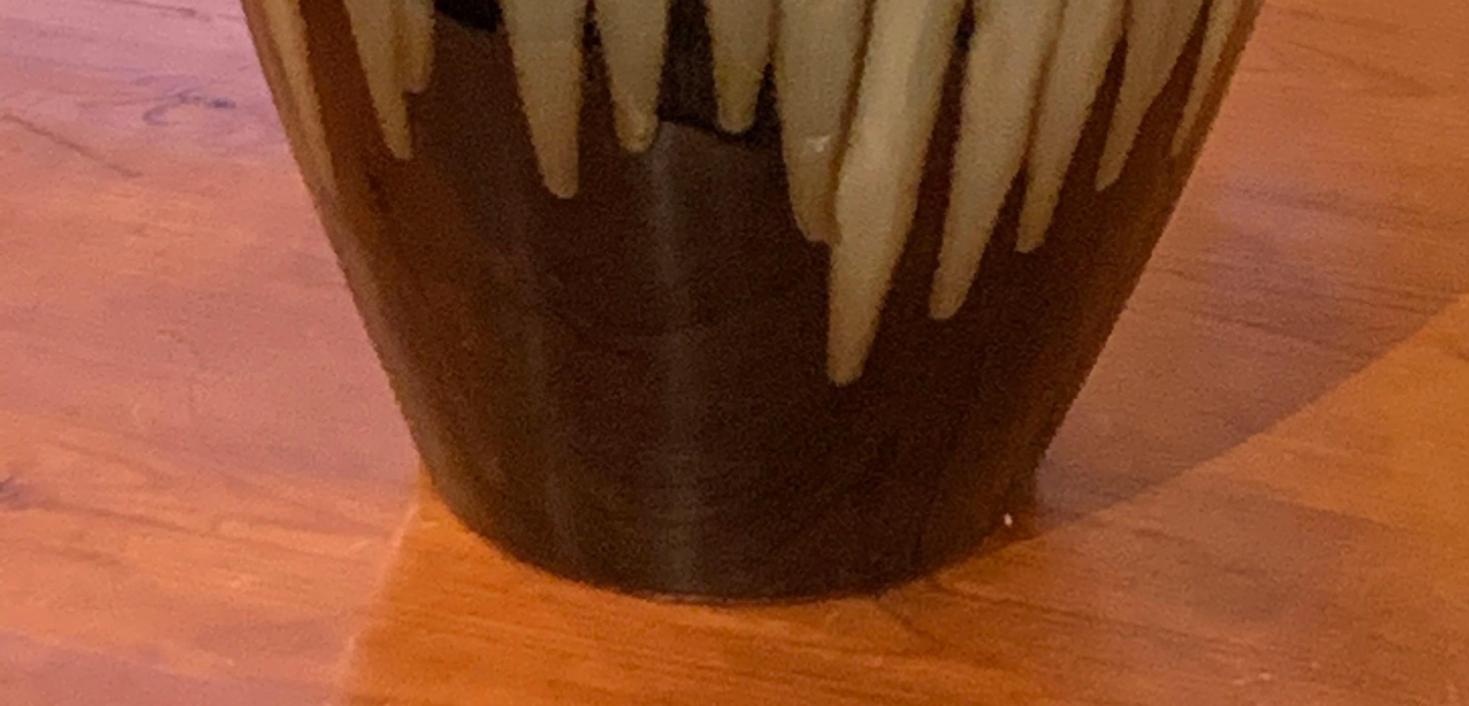 dark brown ceramic vase