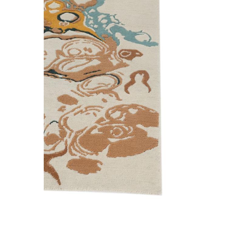 Alfombra anudada a mano Tan Echoes Snow White & Indian Tan 180x270 cm Moderno en venta