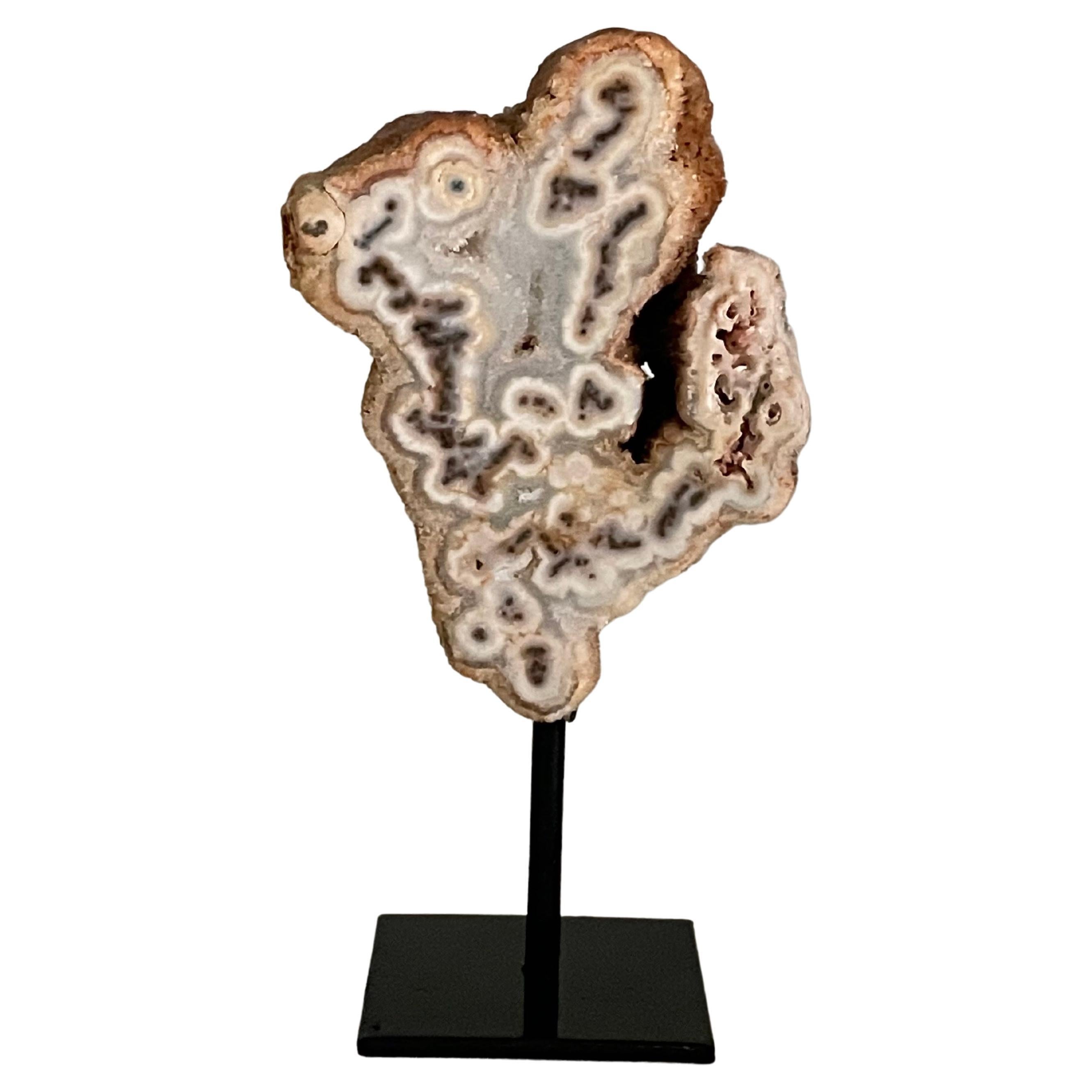 Tan Extra Small Tree Agate on Stand, Brazil, Prehistoric