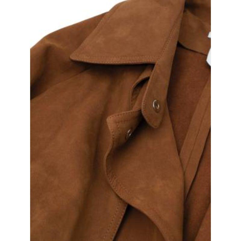 Women's Tan faux-suede trench coat