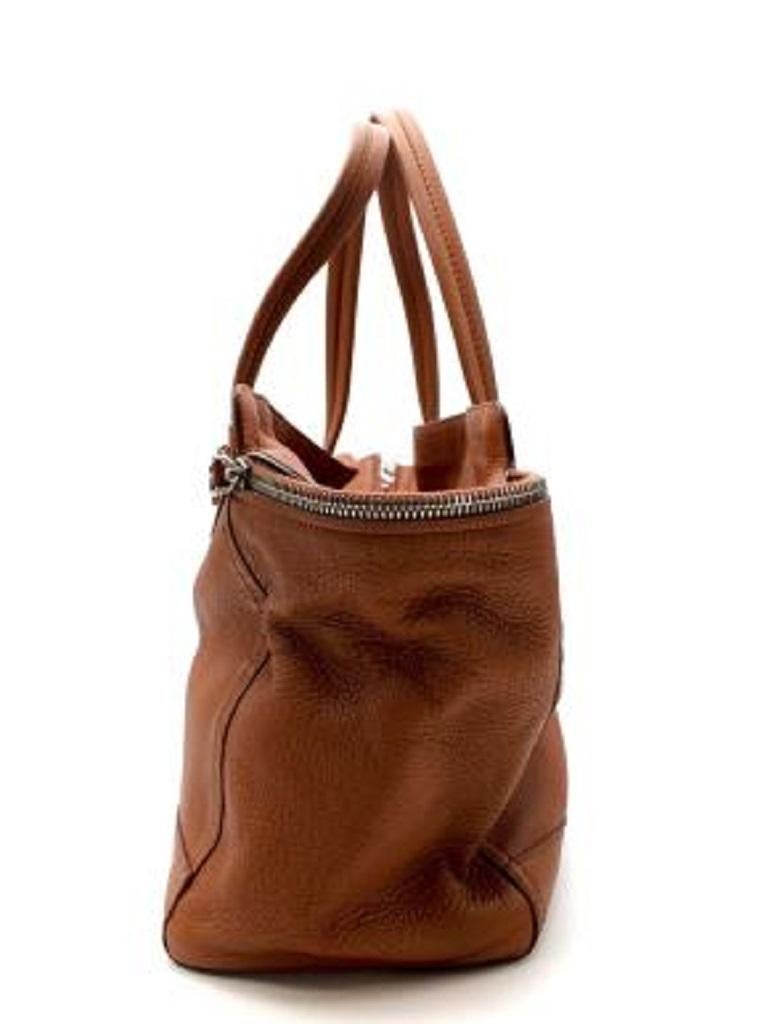 Tan Grained Leather Handbag In Good Condition For Sale In London, GB