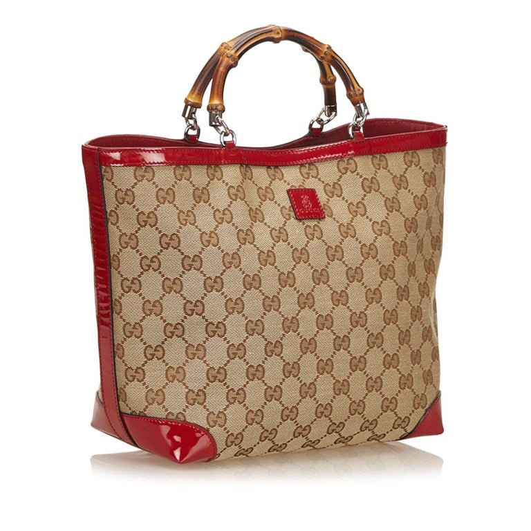 Gucci Tan Bamboo Top Handle Tote bag For Sale at 1stDibs