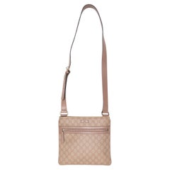 Used Tan Gucci GG Supreme Crossbody Bag