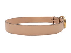 Tan Gucci Leather Running GG Belt