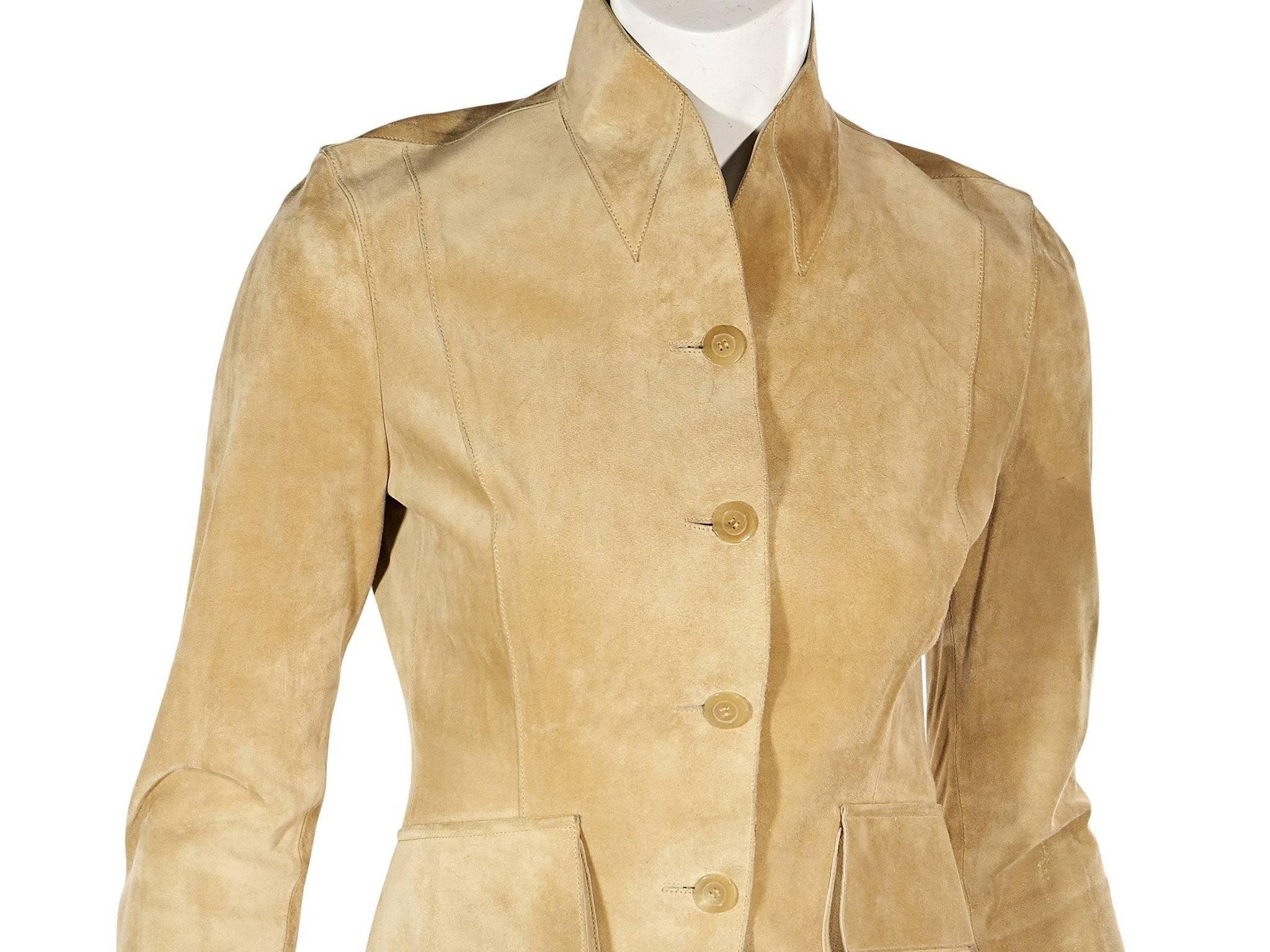 Tan Gucci Suede Jacket In Good Condition In New York, NY