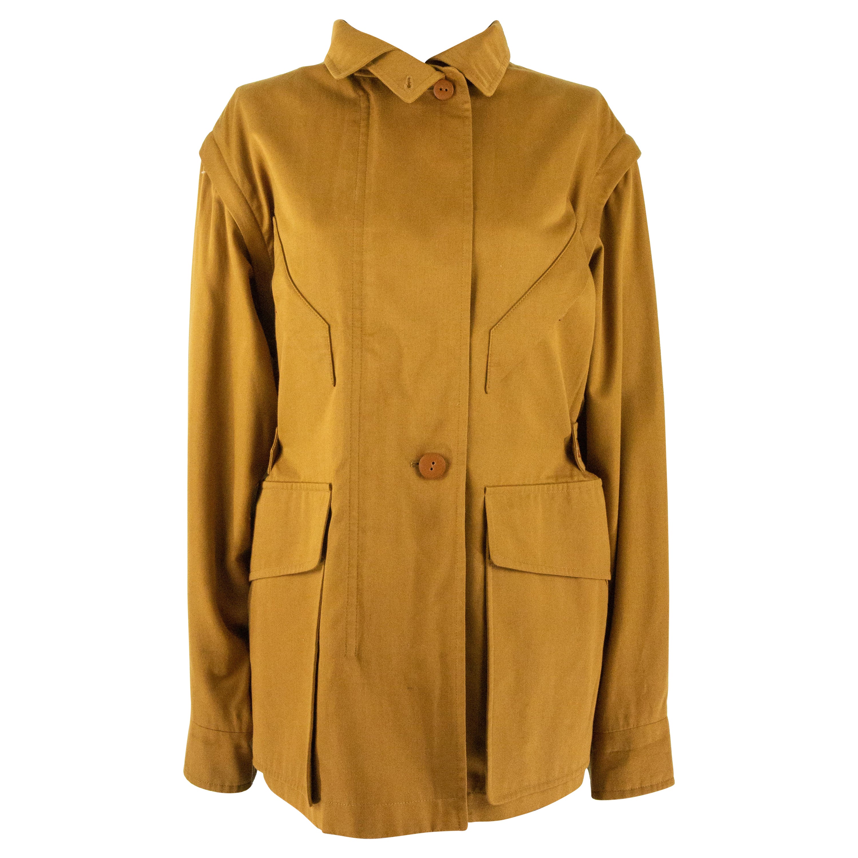 Giacca Tan Hermes con maniche staccabili in vendita