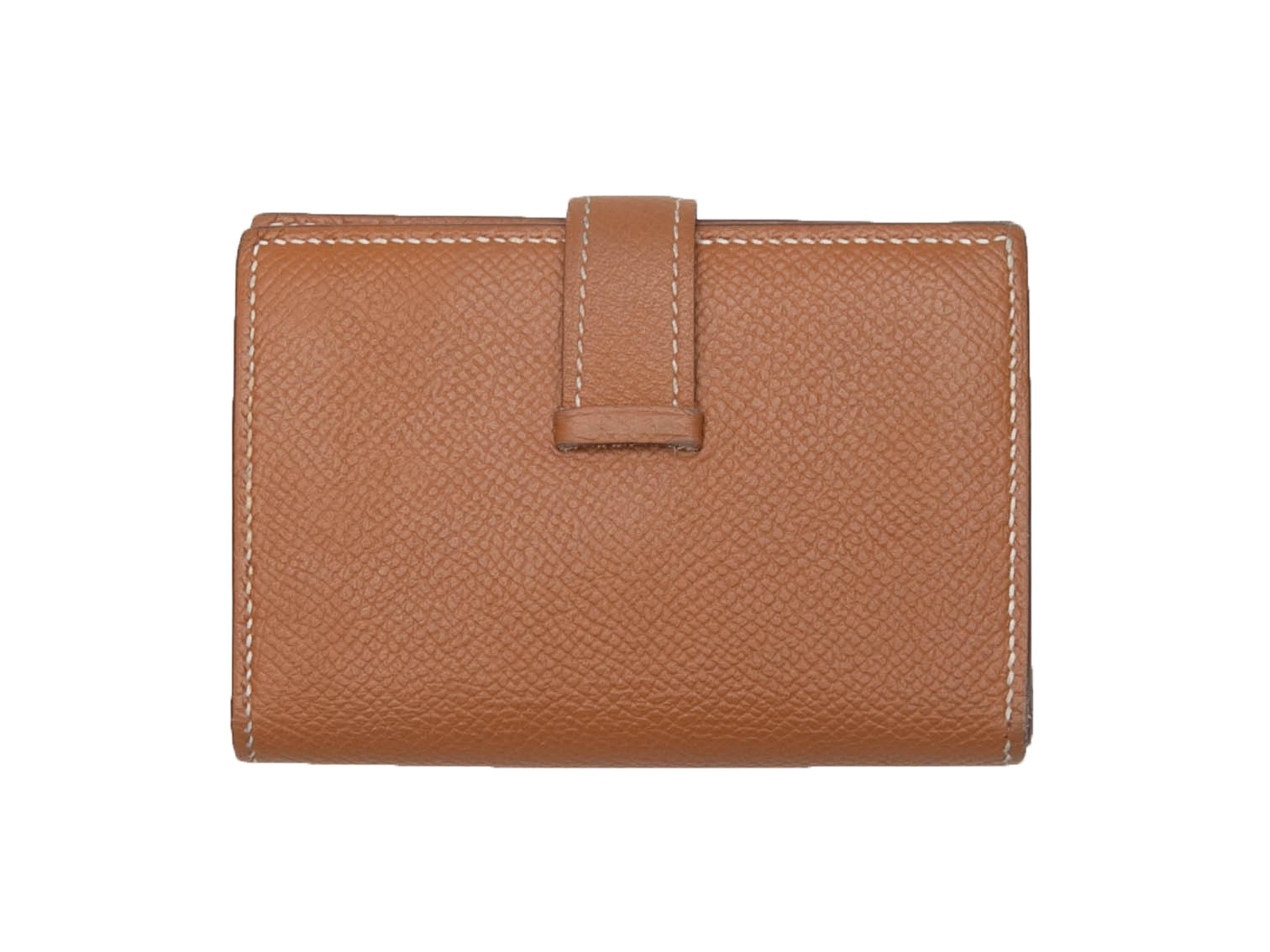 Women's Tan Hermes Mini Bearn Wallet For Sale