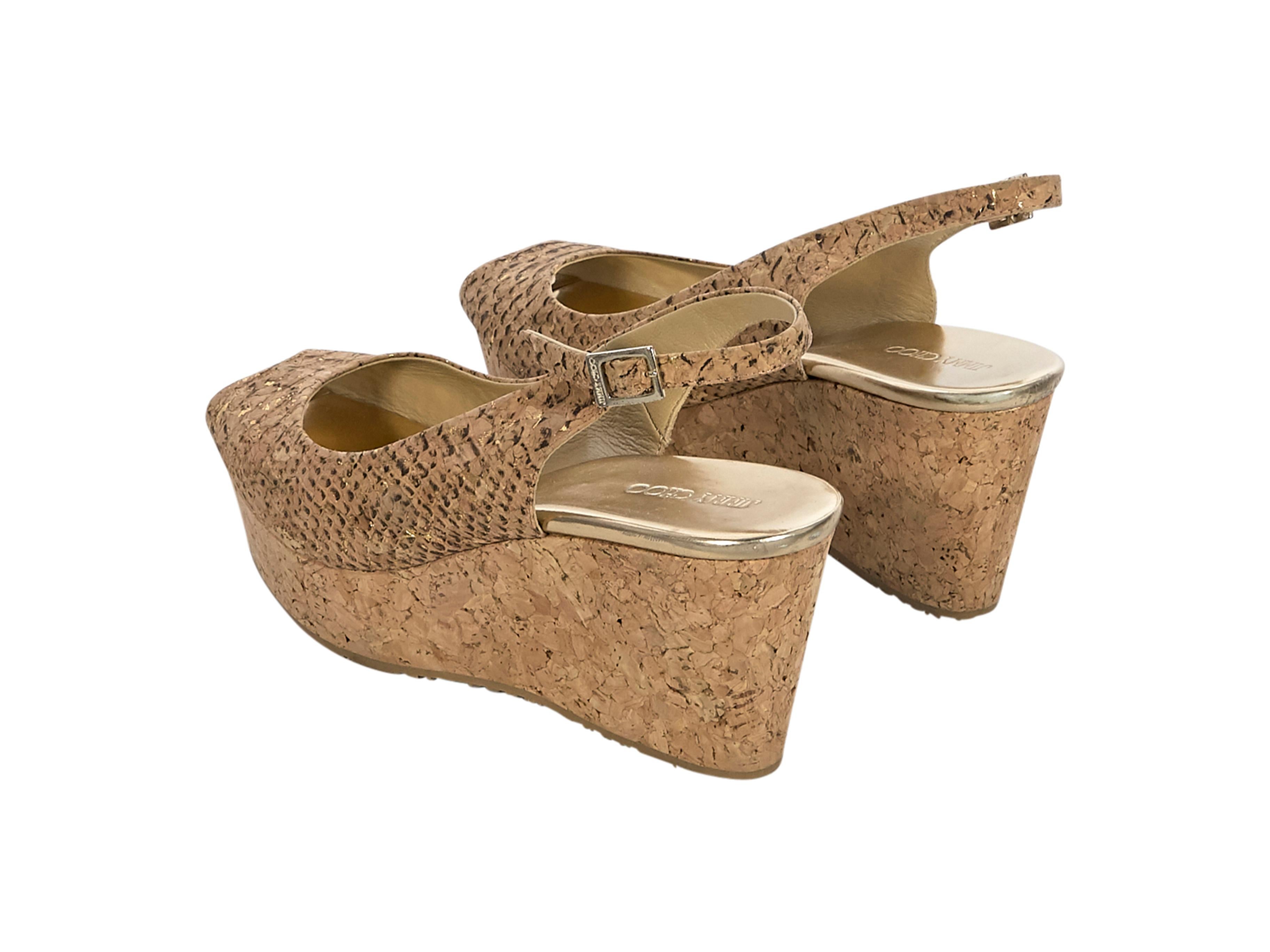 tan cork wedges