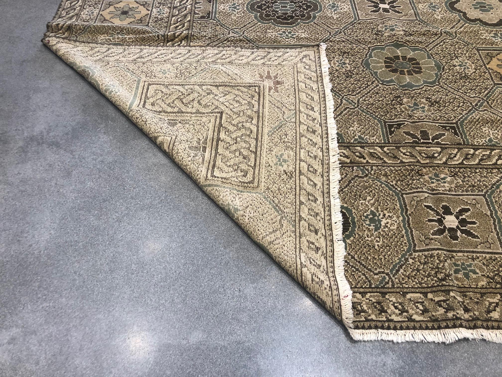 Contemporary Tan Khotan Style Rug For Sale