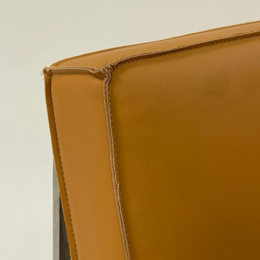 Moderne Chaises longues en cuir et nickel brossé par Fabien Baron -Bernhardt 4 disponibles en vente