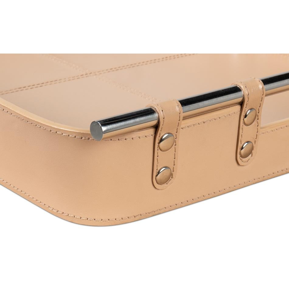 Tan Leather Tray For Sale 3