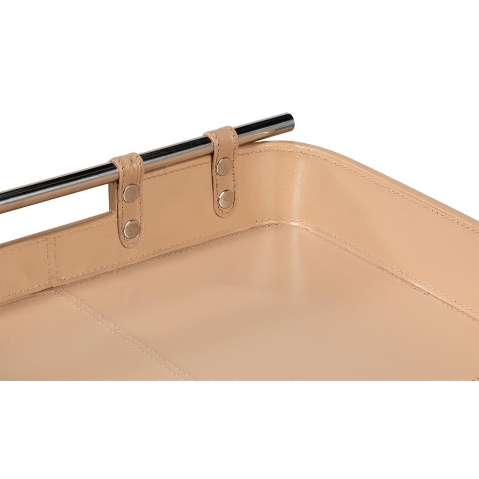 Tan Leather Tray For Sale 2