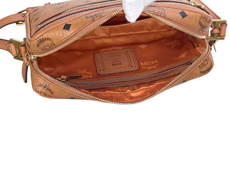 MCM Heritage Tambourine Crossbody Bag - Brown Crossbody Bags, Handbags -  W3020160